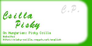 csilla pisky business card